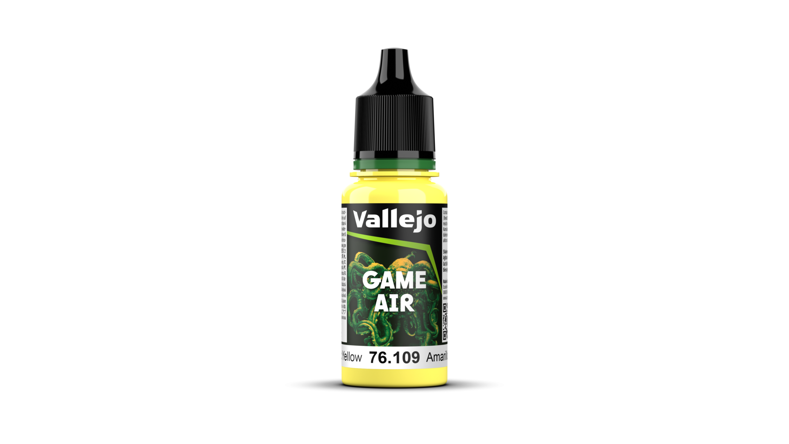 008-76109-GameAir-newIC-1.png Vallejo Game Air Color 76109 – Amarillo Tóxico – 18ml - Imagen 1
