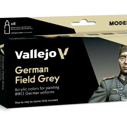 Set 8 Pinturas German Field Grey by Jaume Ortiz Model Color Vallejo (70181)