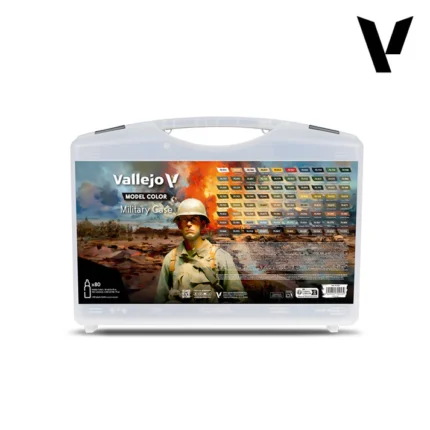 Maletín 80 Pinturas Military Case Model Color Vallejo