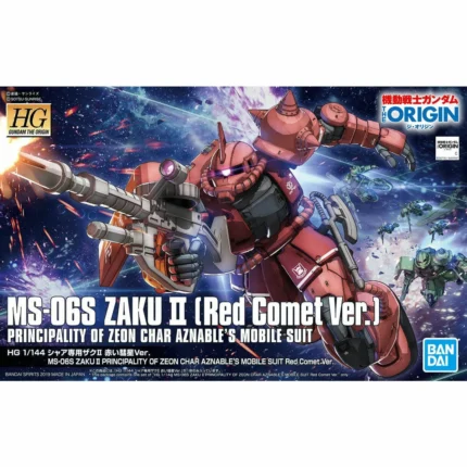 HG 1/144 Zaku II Char Red Comet Bandai Model Kit